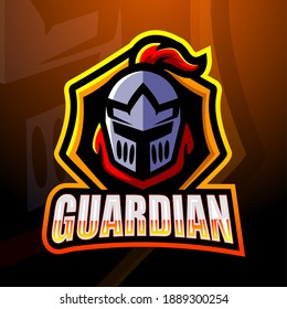 Guardian head mascot esport logo design