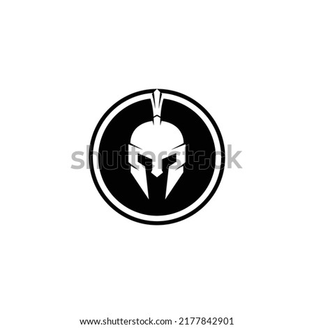 guardian helmet circle elegant vector logo design
