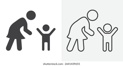 Guardian icon Line graphics illustration