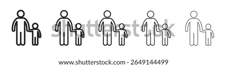 Guardian icon thin flat outline style vector sign