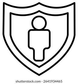 Guardian icon Thin line vector design