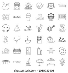 Guardian icons set. Outline set of 36 guardian vector icons for web isolated on white background