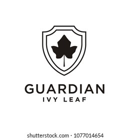 Guardian Ivy with Shield Logo design inspiration
