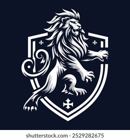 Guardião Rei Leão em um Escudo