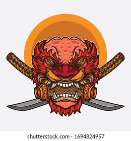 guardian lions logo design, vector EPS 10