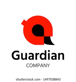 Guardian Security Logo Template Design Inspiration, Flat Clean Smooth Vector Illustration
