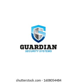 Guardian security systems logo design template for your business