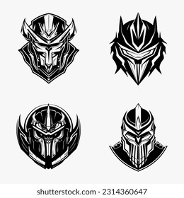 Guardian Shield Logo  Forge a powerful brand identity with an armor inspired illustration that symbolizes protection and security.