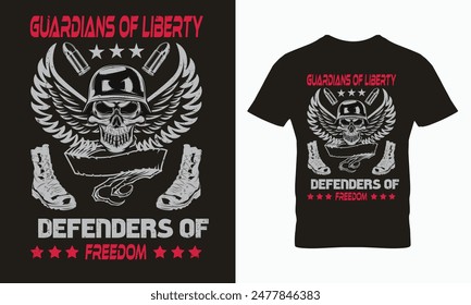 Guardians of Liberty, Defenders of Freedom t shirt design