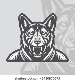 Guardianes de la noche Un lobo vectorial Ilustración
