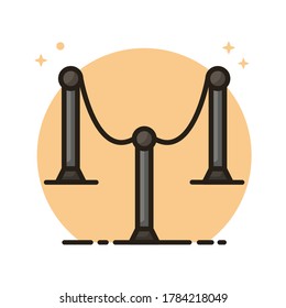 Guardrail Barrier Protection. Pavement Barricade Vector Illustration