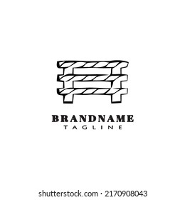 guardrail logo icon design template black modern isolated vector illustration