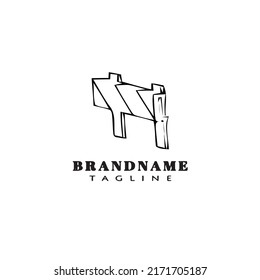 guardrail logo icon design template black modern isolated vector illustration