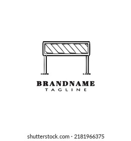guardrail logo icon design template black modern isolated vector illustration