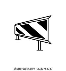 Colecciones de vectores de la barrera de la carretera o de la protección. Estilo sencillo y aislado en un fondo en blanco. Los colores se pueden editar.