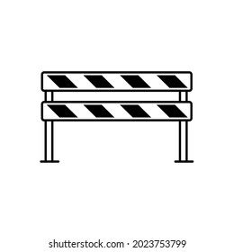 Colecciones de vectores de la barrera de la carretera o de la protección. Estilo sencillo y aislado en un fondo en blanco. Los colores se pueden editar.