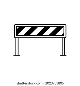 Guardrail or Road barrier vector collections. Simple and isolated style on a blank background. Colors can be edited.
