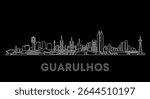 Guarulhos skyline with Brazil, minimal, and cityscape.