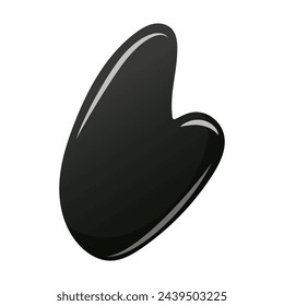 Guasha Scrapper Black Obsidian Stone