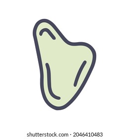 guasha stone color vector doodle simple icon