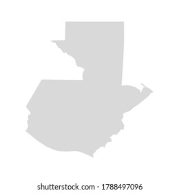Guatemala america central vector map. Guatemala silhouette isolated map