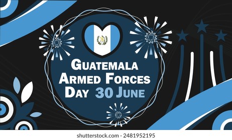 Guatemala Armed Forces Day vector banner design. Happy Guatemala Armed Forces Day modern minimal graphic poster illustration.