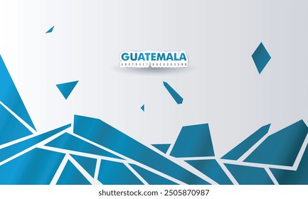 Guatemala-Hintergrunddesign mit unregelmäßigen blauen Formen auf weißem Hintergrund. Gute Vorlage für guatemaltekisches Nationaldesign