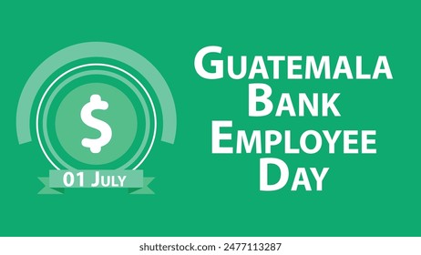 Guatemala Bank Employee Day vector web banner design illustration