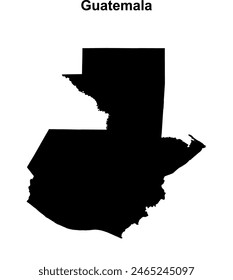 Guatemala blank outline map design