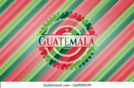 Guatemala christmas colors emblem. Vector Illustration. Detailed.