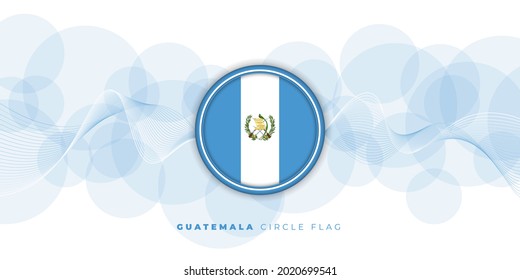 Guatemala Circle flag design with abstract background. good template for Guatemala national day design.