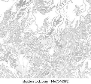 Guatemala City, Guatemala, Guatemala, bright outlined vector map with bigger and minor roads and streets created for infographic backgrounds.