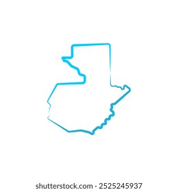 guatemala mapa do país linha borda vetor ícone ilustração design