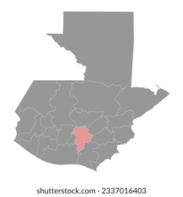 Mapa del departamento de Guatemala, división administrativa del país de Guatemala. Ilustración vectorial.