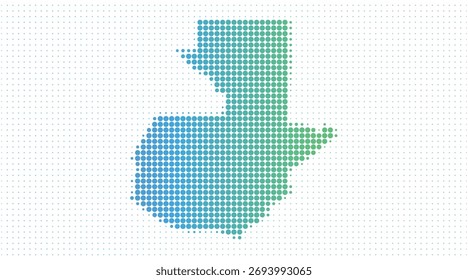 Mapa punteado de Guatemala en estilo moderno de semitono, Ilustración vectorial sobre fondo blanco