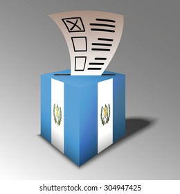 Guatemala election - vote in a box