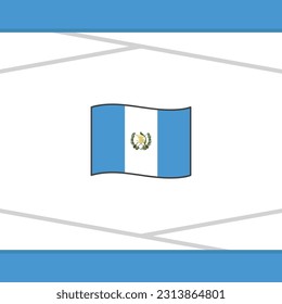 Plantilla de diseño de fondo de resumen de la bandera de Guatemala. Cartel del Día de la Independencia de Guatemala en medios sociales. Vector de Guatemala