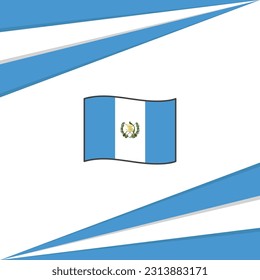Plantilla de diseño de fondo de resumen de la bandera de Guatemala. Cartel del Día de la Independencia de Guatemala en medios sociales. Diseño de Guatemala