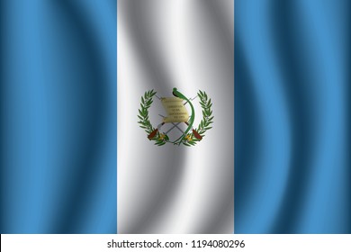 Guatemala flag background with cloth texture.Guatemala Flag vector illustration eps10.