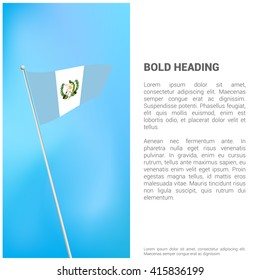 Guatemala flag Brochure - Vector Flyer Cover Page Design