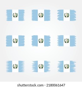 Guatemala Flag Brush Collection. National Flag