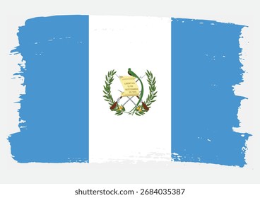 Guatemala flag brush paint texture vector icon