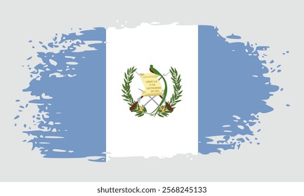 guatemala flag brush stroke. banner vector illustration. Vector illustration