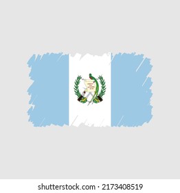 Guatemala Flag Brush Strokes. National Flag