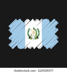 Guatemala Flag Brush Vector Illustration