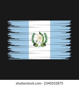 Ilustración del vector del pincel de bandera de Guatemala