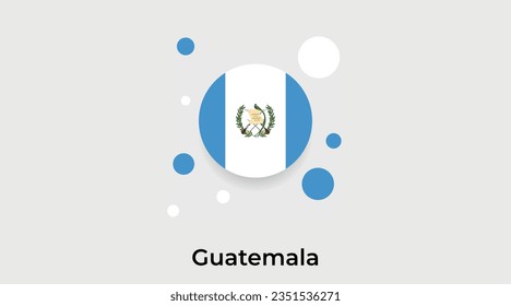 Guatemala-Flaggenblase Kreis um Form Symbol bunte Vektorgrafik