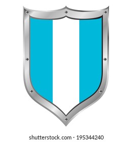 Guatemala flag button on a white background. Vector illustration.