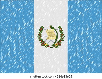 guatemala flag embroidered zigzag