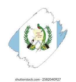 Guatemala flag in a flat grunge vector design background